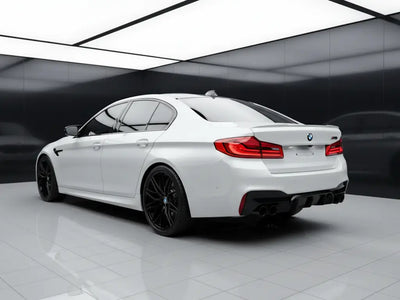 BMW M5 wrapped in Satin HX20000 Nacre White restyling film HX20BNCS