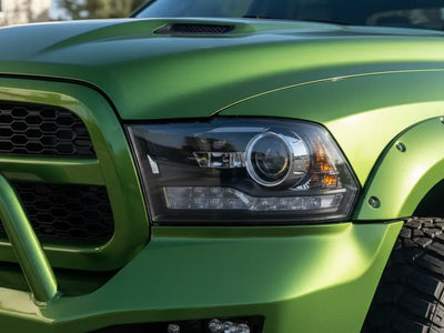 Dodge Ram wrapped in Hexis Gloss HX20000 Fairway Green wrap film HX20VFAB