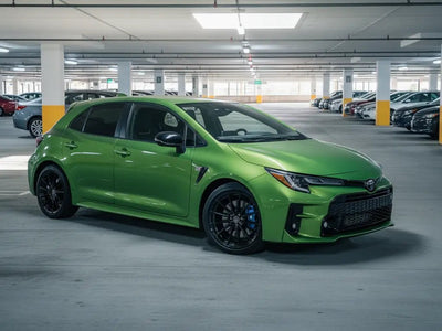 DIY Toyota Corolla Hatchback wrapped in Gloss HX20000 Fairway Green automotive vinyl film HX20VFAB