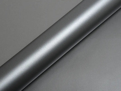 Color swatch of Hexis HX20000 Satin Metallic Satin Grey Vinyl Wrap HX20G03S