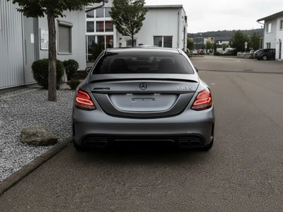 Mercedes-AMG C63 S wrapped in Hexis Satin HX20000 Argentic Grey car wrap film HX20G04S