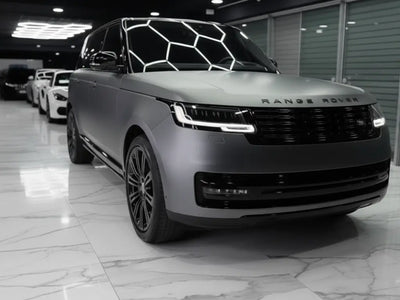 DIY Range Rover wrapped in Satin HX20000 Argentic Grey car wrap film HX20G04S