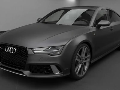Audi A7 wrapped in Satin HX20000 Argentic Grey wrap film HX20G04S