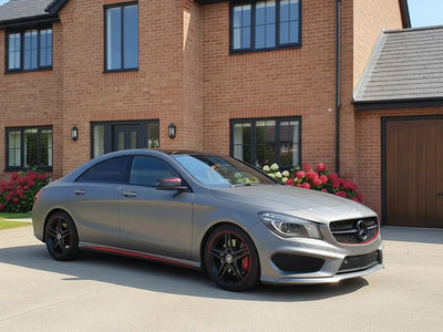 DIY Mercedes-Benz CLA wrapped in Satin HX20000 Argentic Grey vinyl wrap HX20G04S