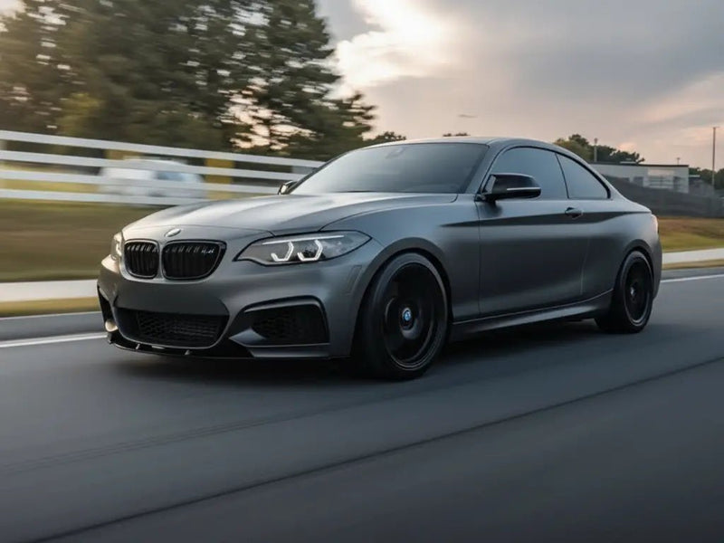 DIY BMW 2 Series wrapped in Satin HX20000 Argentic Grey car wrap film HX20G04S