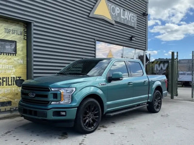 Ford F-150 wrapped in Gloss HX20000 Aston Grey automotive vinyl film HX20G07B