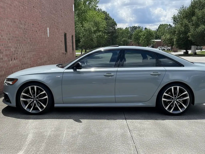 DIY Audi A6 wrapped in Gloss HX20000 Pleaides Grey restyling film HX20G12B