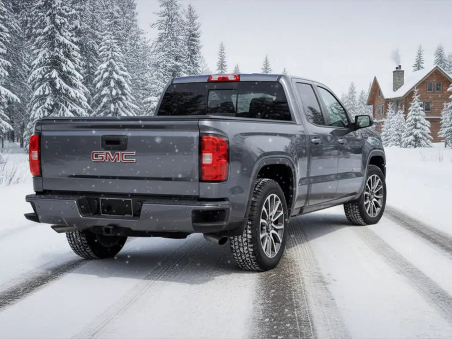 GMC Sierra wrapped in Hexis Gloss HX20000 Pleaides Grey automotive vinyl film HX20G12B