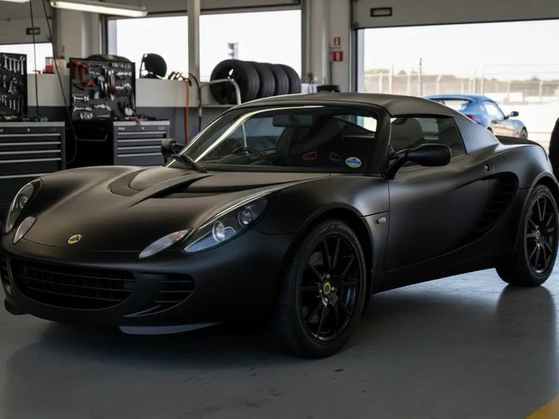 Lotus Elise wrapped in Satin HX20000 Alloy Grey Wet vinyl wrap HX20G15W