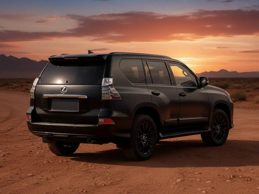 Lexus GX wrapped in Hexis Satin HX20000 Alloy Grey Wet vinyl wrap HX20G15W