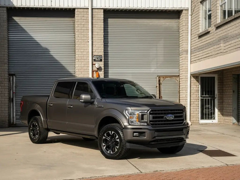 DIY Ford F-150 wrapped in Satin HX20000 Alloy Grey Wet vinyl wrap HX20G15W
