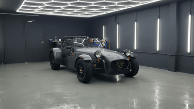DIY Caterham Seven wrapped in Matte HX20000 Metallic Anthracite Gray restyling film HX20GANM