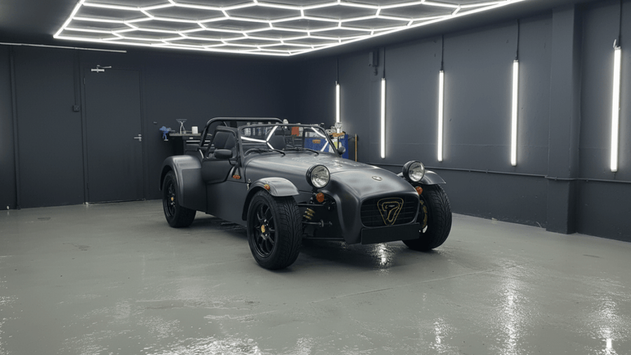 DIY Caterham Seven wrapped in Matte HX20000 Metallic Anthracite Gray restyling film HX20GANM