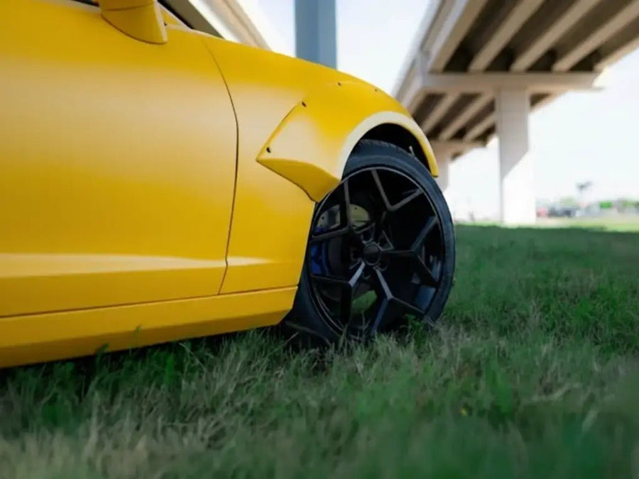 DIY Audi TT wrapped in Matte HX20000 Yellow Jaipur automotive vinyl film HX20JJAM