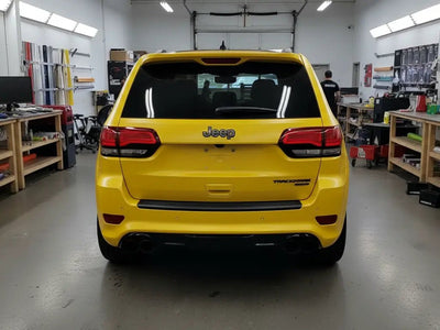 DIY Jeep Grand Cherokee Trackhawk wrapped in Matte HX20000 Yellow Jaipur wrap film HX20JJAM