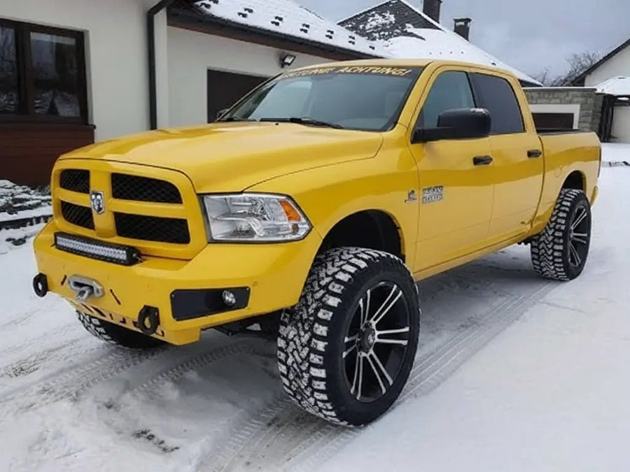 Dodge Ram 1500 wrapped in Gloss HX20000 Honey Yellow restyling film HX20JMIB