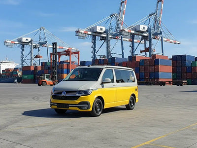 DIY Volkswagen Transporter wrapped in Gloss HX20000 Honey Yellow restyling film HX20JMIB