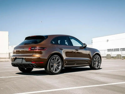 Porsche Macan wrapped in Hexis Gloss HX20000 Coffee Brown automotive vinyl film HX20MCAB