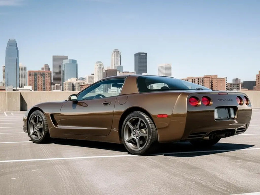 Chevrolet Corvette C5 wrapped in Hexis Gloss HX20000 Coffee Brown restyling film HX20MCAB