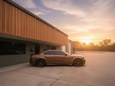 Dodge Charger wrapped in Gloss HX20000 Marrakesh Brown car wrap film HX20MMAB