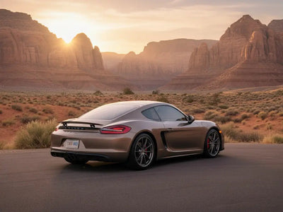 Porsche Cayman wrapped in Hexis Gloss HX20000 Marrakesh Brown car wrap film HX20MMAB