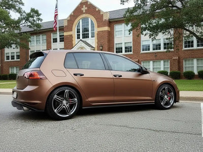 DIY Volkswagen Golf GTI wrapped in Matte HX20000 Marrakesh Brown restyling film HX20MMAM