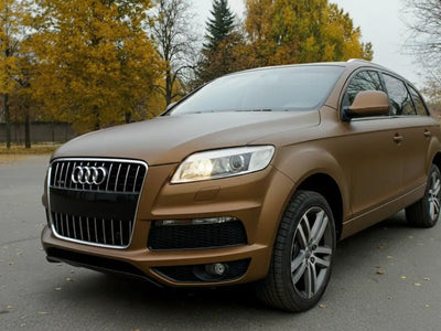 DIY Audi Q7 wrapped in Matte HX20000 Marrakesh Brown automotive vinyl film HX20MMAM