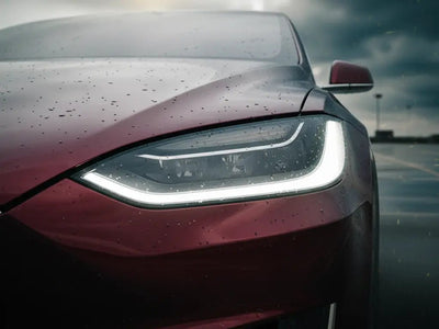 DIY Tesla S wrapped in Gloss HX20000 Vampire Black vinyl wrap HX20N03B