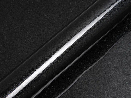 Color swatch of Hexis HX20000 Gloss Catechu Black Vinyl Wrap HX20NCAB