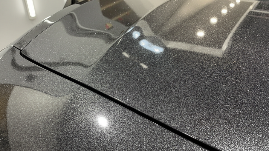 DIY Car wrapped in Gloss HX20000 Catechu Black car wrap film HX20NCAB