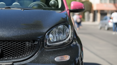 Smart Fortwo wrapped in Hexis Gloss HX20000 Catechu Black car wrap film HX20NCAB