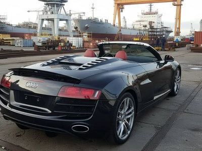 DIY Audi R8 wrapped in Gloss HX20000 Glitter Black Sparkle wrap film HX20NEPB