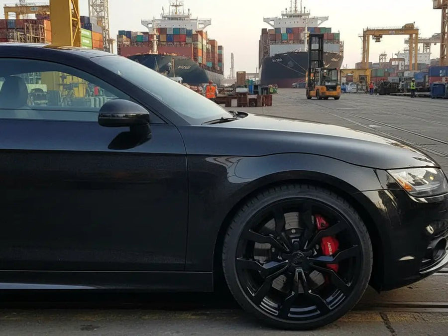 Audi S5 wrapped in Gloss HX20000 Glitter Black Sparkle restyling film HX20NEPB