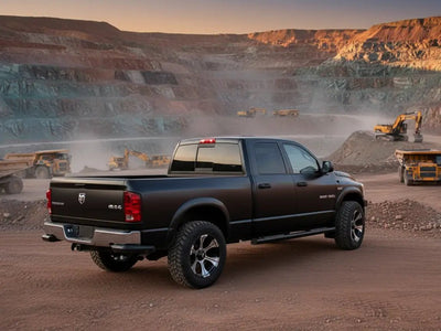 Ram 2500 wrapped in Hexis Matte HX20000 Glitter Sparkle Black restyling film HX20NEPM
