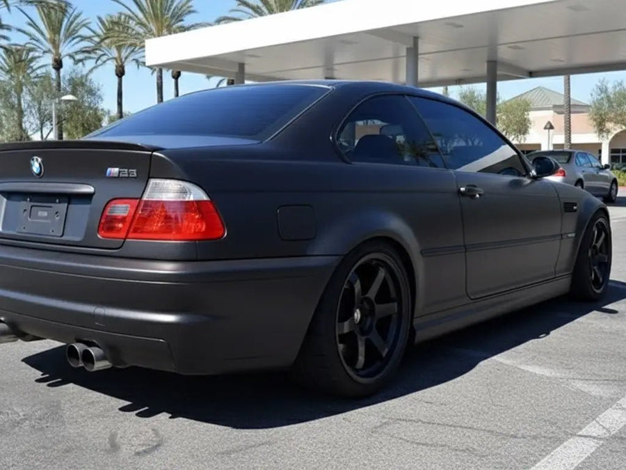 BMW M3 wrapped in Hexis Matte HX20000 Glitter Sparkle Black automotive vinyl film HX20NEPM