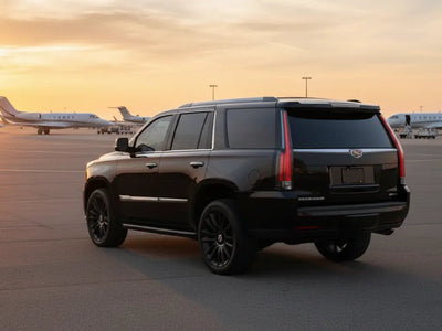 Cadillac Escalade wrapped in Gloss HX20000 Mystery Black car wrap film HX20NMYB