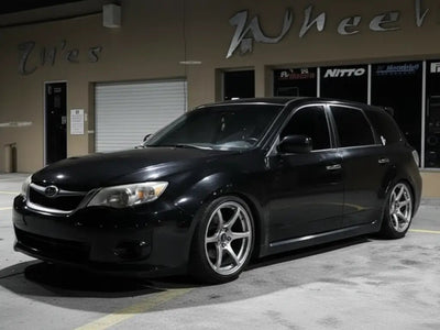 Subaru Impreza wrapped in Gloss HX20000 Mystery Black vinyl wrap HX20NMYB