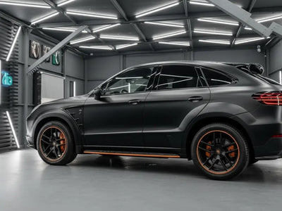 Mercedes-Benz GLE Coupe wrapped in Hexis Matte HX20000 Deep Black restyling film HX20NPRM