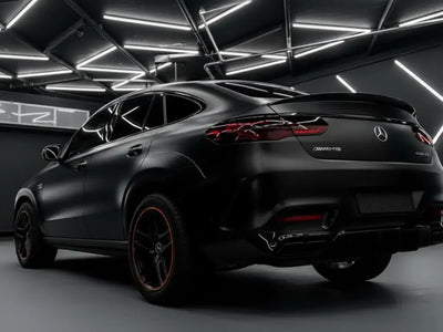 Mercedes-Benz AMG GLE 53 Coupe wrapped in Hexis Matte HX20000 Deep Black wrap film HX20NPRM