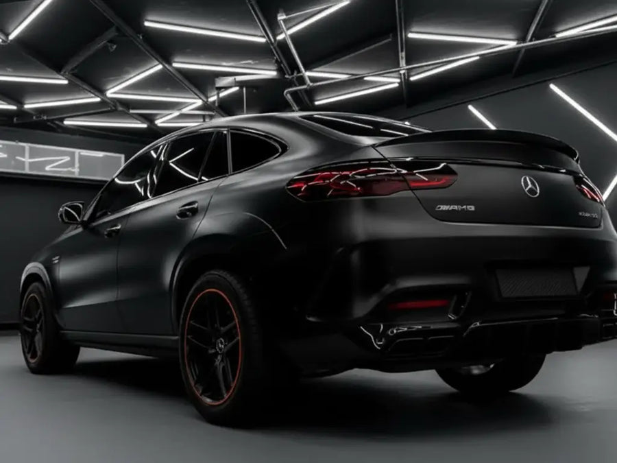 Mercedes-Benz AMG GLE 53 Coupe wrapped in Hexis Matte HX20000 Deep Black wrap film HX20NPRM