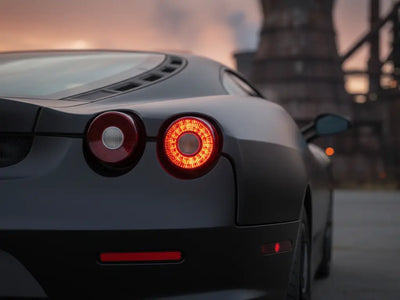 DIY Ferrari F430 wrapped in Matte HX20000 Deep Black automotive vinyl film HX20NPRM