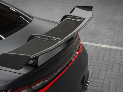 Lexus RC F wrapped in Satin HX20000 Deep Black car wrap film HX20NPRS