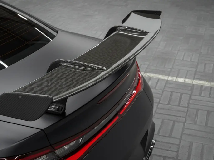 Lexus RC F wrapped in Satin HX20000 Deep Black car wrap film HX20NPRS