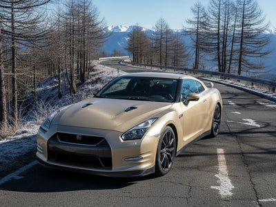 DIY Nissan GT-R wrapped in Gloss HX20000 Zeus Gold wrap film HX20P001