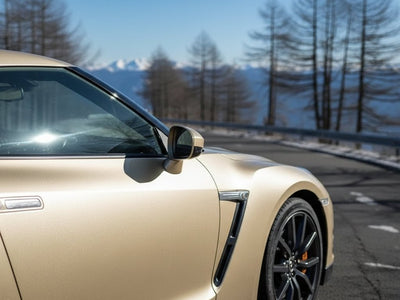Nissan GT-R wrapped in Gloss HX20000 Zeus Gold car wrap film