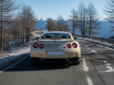 Nissan GT-R wrapped in Hexis Gloss HX20000 Zeus Gold car wrap film