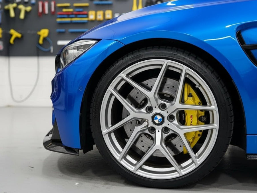 BMW M4 wrapped in Gloss HX20000 Apollo Blue automotive vinyl film HX20P004