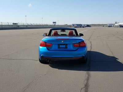 DIY BMW 4 Series Convertible wrapped in Gloss HX20000 Apollo Blue automotive vinyl film HX20P004