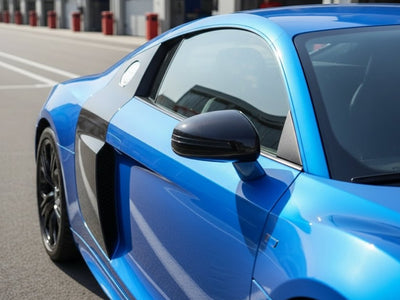 DIY Audi R8 wrapped in Gloss HX20000 Apollo Blue wrap film HX20P004