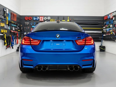 DIY BMW M4 wrapped in Gloss HX20000 Apollo Blue car wrap film HX20P004